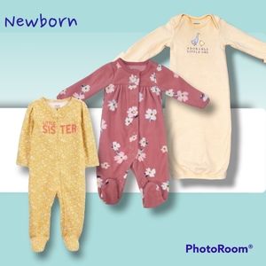 Carter's Sleep n Play & Long-Sleeve Gown Size Newborn